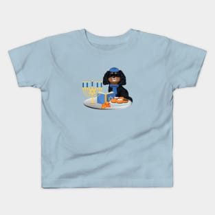 Hanukkah Black and Tan Cavalier King Charles Spaniel Kids T-Shirt